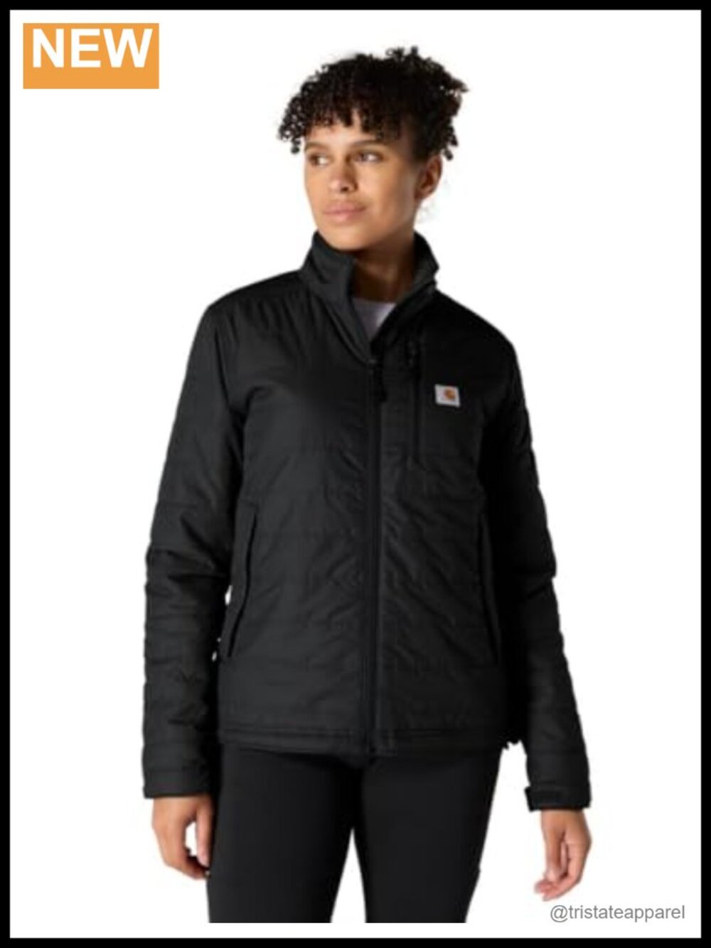 Quilted Nylon Insulated Rain Jacket with Wind Fighter